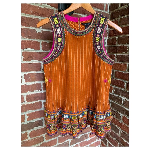 NWOT Anthropologie Tanvi Kedia Joya Sleeveless Top In Bronze Size Small - Picture 4 of 14